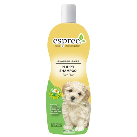 Espree Puppy & Kitten Shampoo 355ml. Milde, hypo-allergene shampoo veilig voor pups, kittens etc.