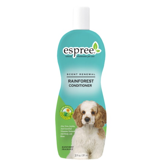 Espree Rainforest Conditioner 355ml. Klitten en knopen in de vacht verdwijnen als sneeuw voor de zon