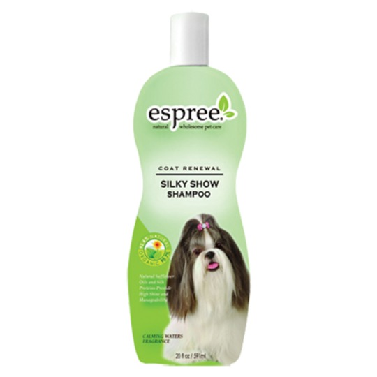 Espree Silky Show Shampoo 355ml. Voor de vacht van (middel)langharige honden.