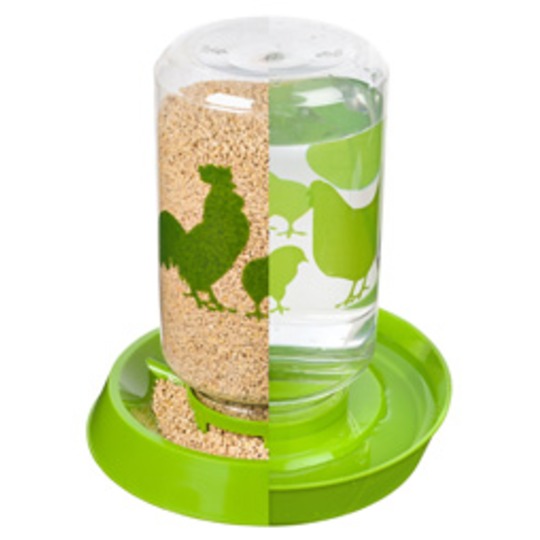 Manna Pro Waterer / Feeder. Water- OF Voerbak met attractief design.