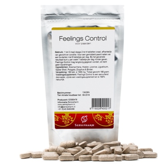 Feelings Control Tabletten. Tegen Angst, stress, schrikachtig, agressie, onzekerheid en onrust.