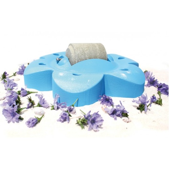 Officinalis Flower Blue. Lollyroll Lecksteinhalter + 1 Lollyroll Leckstein.