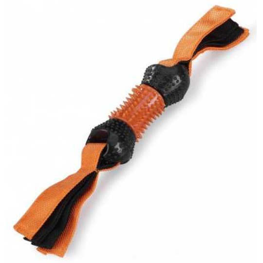 Jacks Fun Bone. Natuurlijke rubber bot met geïntegreerde nylon banden, 2 maten.