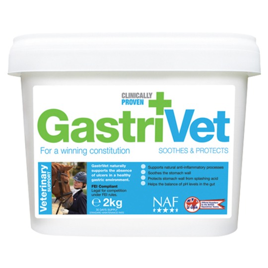 NAF Gastri Vet 2kg. Kalmeert de maagwand en beschermd tegen opspattend maagzuur.