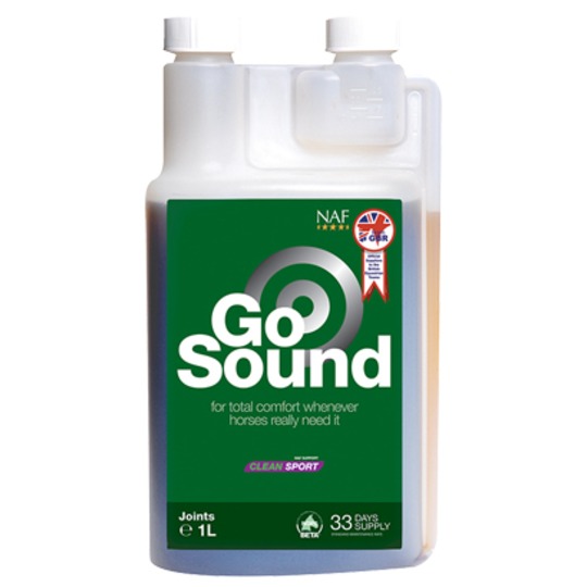 NAF Go Sound 1ltr. MSM Plus Hierbas para caballos y ponis que necesitan apoyo adicional.