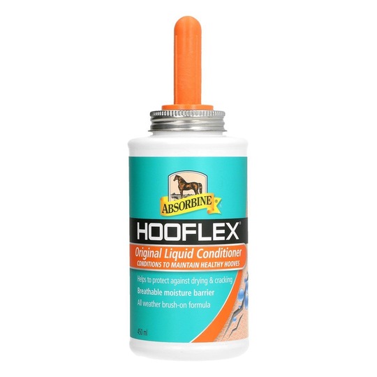 Absorbine Hooflex Liquid 444ml. Unterstützt den natürlichen Feuchtigkeitshaushalt im Huf.