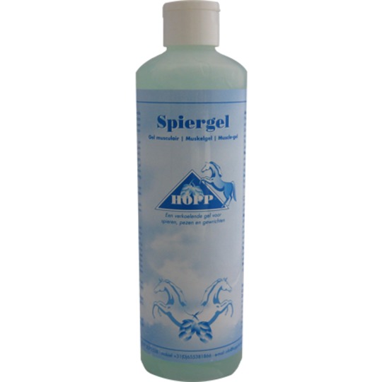 Hopp Spiergel 500ml. Krachtige verkoelende gel voor spieren, gewrichten & pezen, voor mens & dier!!