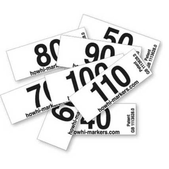 HowHi markers. magnetische hoogte labels voor hindernissen.