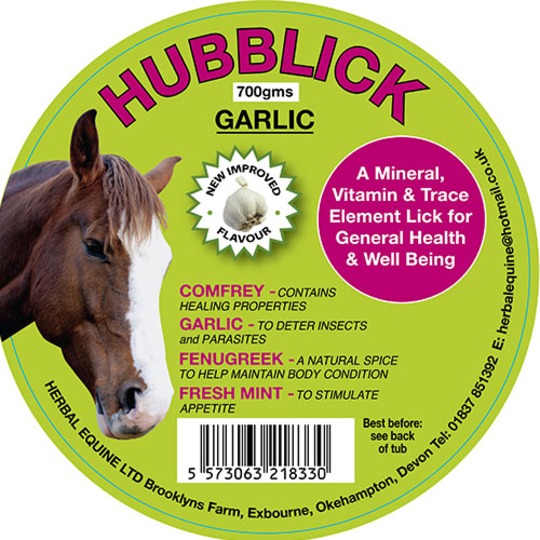 Hubblick Garlic. Liksteen Knoflook met kruiden en specerijen, weerproof, in 3 maten