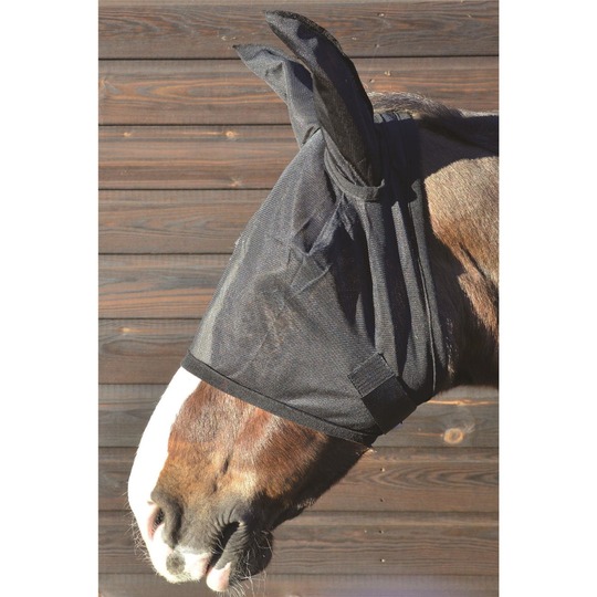 Hy vliegenmasker met oren.  Anti-UV materiaal beschermt uw paard tegen insekten en zon.