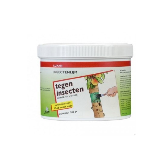 Luxan Insectenlijm 500gr. Tegen Dazen, mieren, rupsen, motten en andere kruipende insecten.