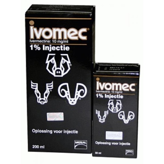 Ivomec 1% Injection. --- Pour le traitement des parasites chez les vaches, les moutons et les porcs.