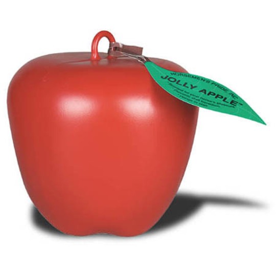 Jolly Apple. Jouet en plastique robuste avec un parfum de pomme pour les chevaux.