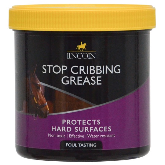 Lincoln Stop Cribbing Grease 500gr. Beschermt harde oppervlakken, zeer vieze smaak.