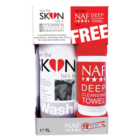 NAF Love the Skin Wash 1ltr. 3-in-1 shampoo op basis van kruiden, als HOT Wash of COLD Wash.