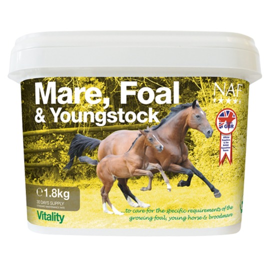 NAF Mare, Foal & Youngstock Supplement. Voor fokmerries, veulens en jonge paarden.