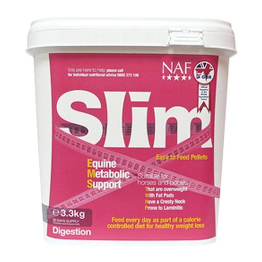 NAF Slim 3.3kg. Voor gezond gewichtsverlies bij paarden met overgewicht, vetophopingen, hoefbevangen