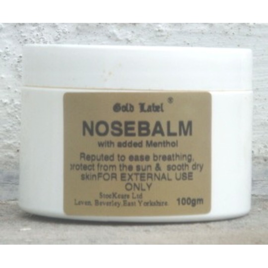 Nase Balsam 100gr. Behält Kapillarzirkulation, natürliche Hilfe für der Atmung von Turnierpferde.