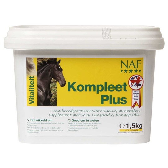 NAF Oilovite / Kompleet Plus. Extra volledig supplement voor de spijsvertering en glanzende vacht.