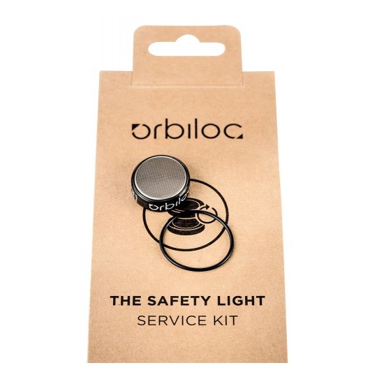 Orbiloc Service Kit. Batterijen en rubber ring voor Orbiloc veiligheidslampje.