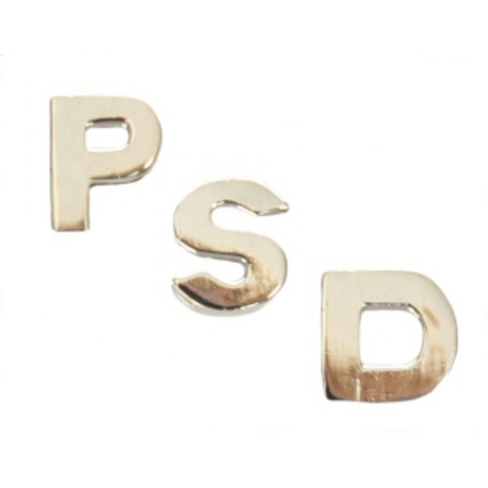 Block Chrome Plated Letters 10mm. 