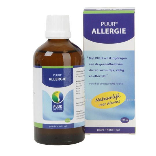 Puur Allergie 100ml. Tegen jeuk door allergische reacties.