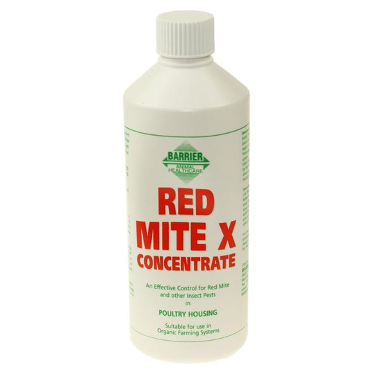 Barrier Red Mite X Concentrate. Tegen bloedluis & andere insecten, geschikt voor organische bedrijve