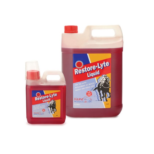 Equine Products Restore-lyte VLOEIBAAR. Vult ionen na zweten aan en houdt mineralenreserves op peil.