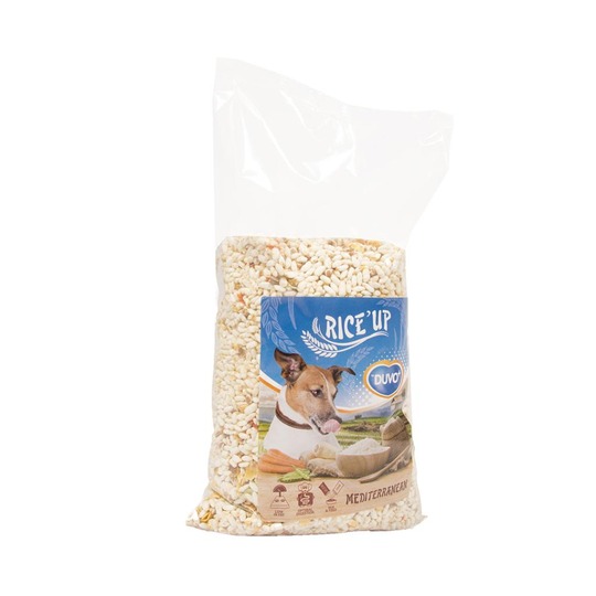 Duvo+ Rice Up Mediterranean 1kg. Topping voor nat-, droog- of versvoer, bevorderd de spijsvertering.