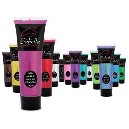 Sabella Glitter Gel 100gr. Glitter voor paarden, honden, leer, kleding, hout, plastic etc.