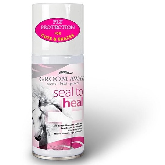 Groom Away Seal to Heal 100ml. Voor wonden en mok gevoelige paarden, flexibele barriëre.