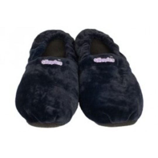 Slippies Calore pantofole Blu dimensioni 41-45. Per riscaldare in forno a microonde.