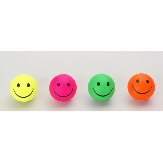 Smiley Ball. Auffallendes Spielball aus Gummi.