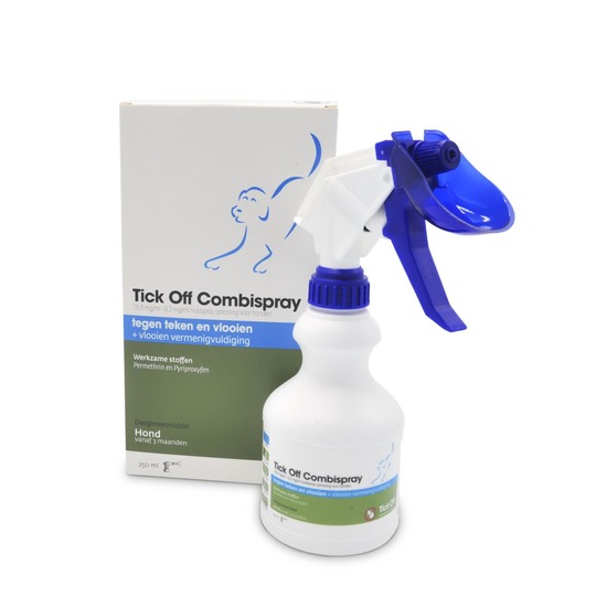 Emax Tick Off Combispray 250ml. Ter bestrijding van teken en vlooien bij uw hond.