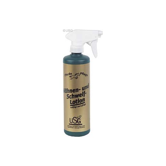 USG Manen & Staart Lotion 500ml. Verwijdert klitten en vervilting op manen en staart.