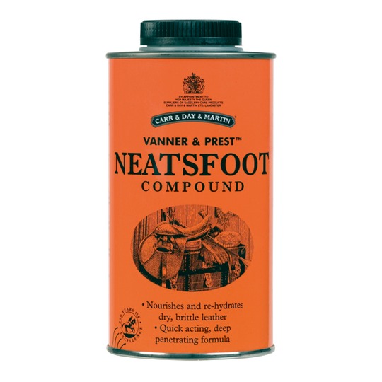 Vanner & Prest Neatsfoot Compound 500ml. Flexible su cuero rápidamente y sin peligro.