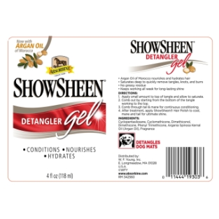 Absorbine ShowSheen Moisturizing Detangler Gel 118ml.