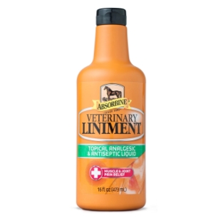 Absorbine Veterinary Embrocation Liquid Liniment. --- Wereldwijd het meest verkochte liniment voor paarden tegen spierpijn en -stijfheid.