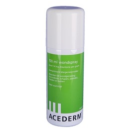 Acederm Care spray 150 ml.  Clear wound spray to promote wound healing and against scar tissue.