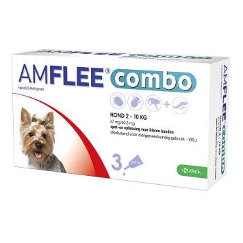 Amflee Combo Spot-On Dog 3 pipettes - Contre les puces, les tiques et les poux piqueurs et inhibe le développement des œufs, des larves et des nymphes.