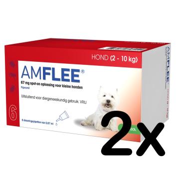 Amflee Spot-on para perros, 3 pipetas --- Control eficaz de pulgas y garrapatas, con fipronil.
