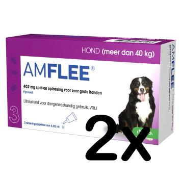 Amflee Spot-on para perros, 3 pipetas --- Control eficaz de pulgas y garrapatas, con fipronil.