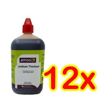 Amos Jodium Tinctuur 2% --- Een gebruiksklare jodiumoplossing voor wond- en navelbehandeling. Ook geschikt bij aflammeren en afkalven.