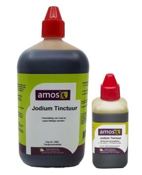 Amos Jodium Tinctuur 2% --- Een gebruiksklare jodiumoplossing voor wond- en navelbehandeling. Ook geschikt bij aflammeren en afkalven.