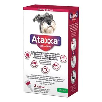 Krka Ataxxa Spot-On Dog 3 pip. --- Treatment and prevention of flea infestation in dogs.