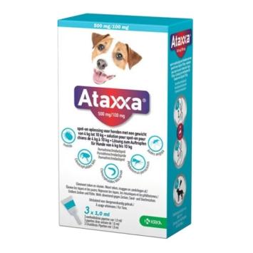 Krka Ataxxa Spot-On Dog 3 pip. --- Treatment and prevention of flea infestation in dogs.