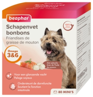 Beaphar Sheep Fat Bonbons MINI 245gr.. Rich in vitamins, minerals and trace elements, for skin & coat - kopie