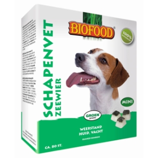 Biofood Sheep Fat MINI 80pcs. In Garlic, Seaweed & Salmon. - kopie