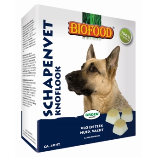 Biofood Graisse de Mouton 40pcs. En Flexibilité, Tripes, Algues, Ail & Saumon. - kopie