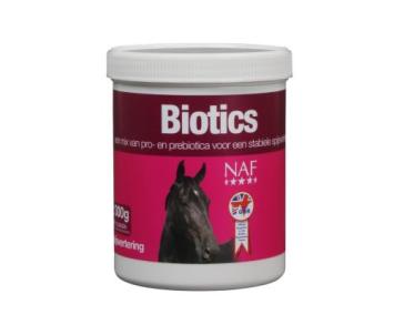 NAF Biotics.   Un mélange de probiotiques et de prébiotiques à utiliser après un médicament, une maladie ou une période de stress.